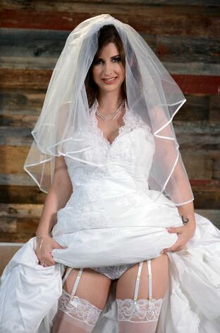 Sensuous wifey Karina Milky was torn up in wedding dress,