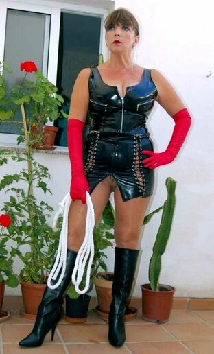 Big-titted german mature gals in handsome spandex clothes