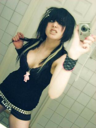 Astounding first-timer goth ladies slips out their..